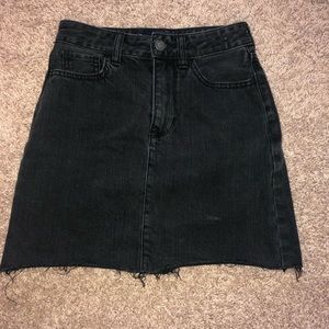 Black Denim Skirt